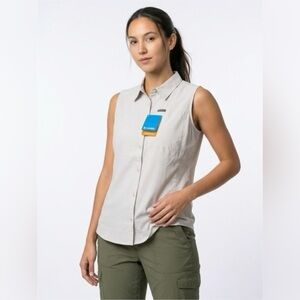 Columbia Tamiami Button-Up Shirt - Light Gray